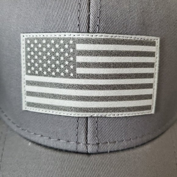 American Flag‎ USA Gray Trucker Style Cap Hat H3 Headwear - Picture 3 of 3
